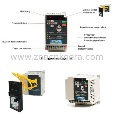 ZONCN T200 Series 15KW Vfd Frequency Drives Low Voltage 380v