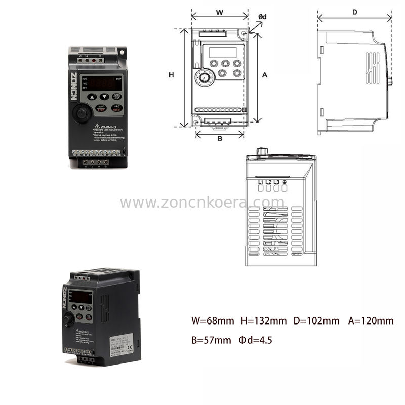 NZ100-2R2G Low Voltage Inverter 380V 2.2KW 3 Power Phase