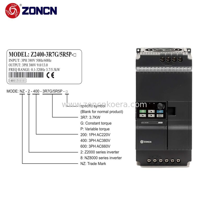 Vfd Frequency Drives Inverter Low Frequency 22kw Z2000 Series ZONCN 400V vfd