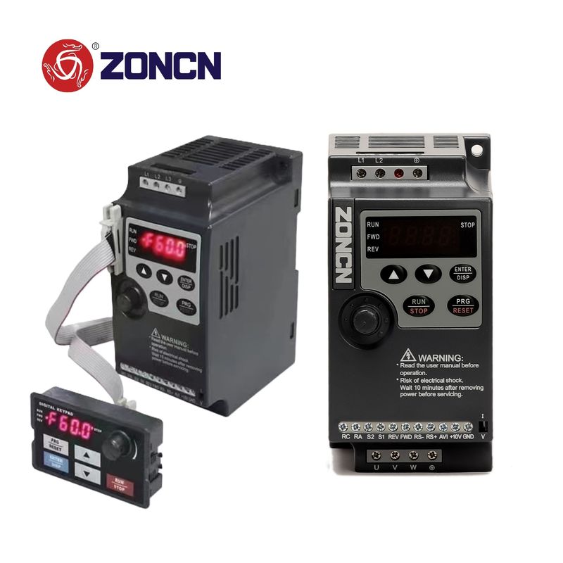 Single Phase 220v VFD 0.75kw NZ100-0R75G-2 Mini Inverter 50hz 60hz From ZONCN