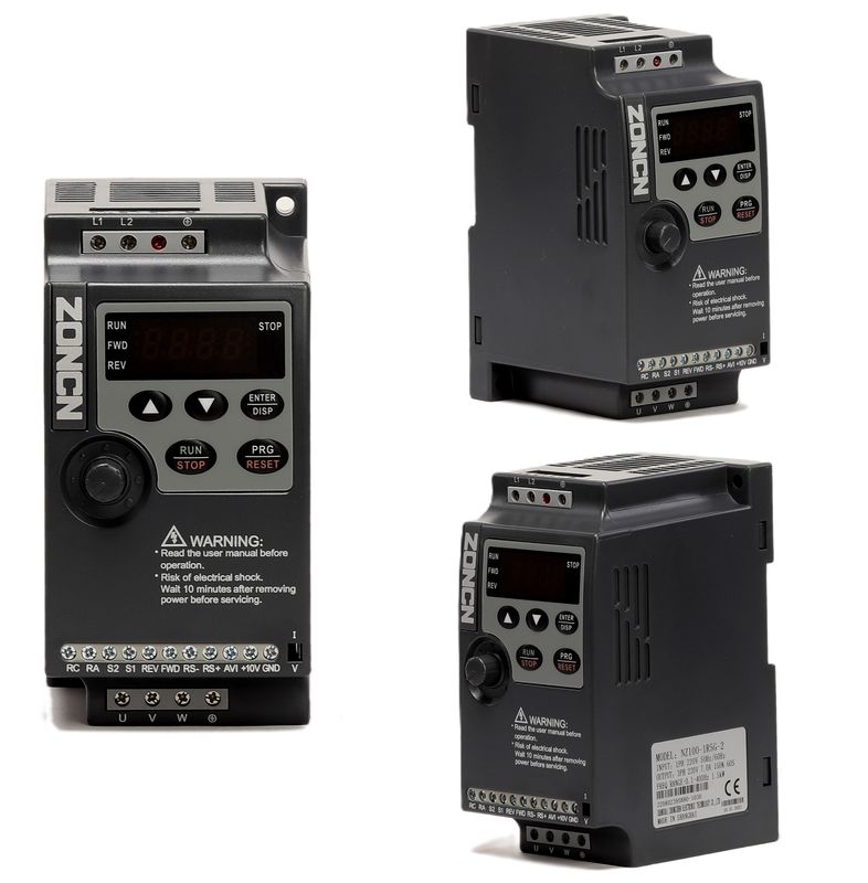 Single Phase 220v VFD 0.75kw NZ100-0R75G-2 Mini Inverter 50hz 60hz From ZONCN