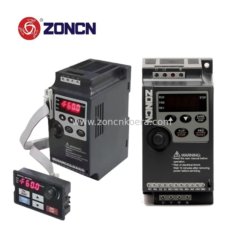 NZ100 Inverter 0.75kw 1.5kw 220v Single Phase Input VFD VSD 1hp 2hp From ZONCN