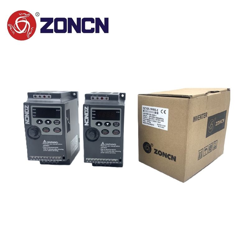 ZONCN Original NZ100-1R5G-2 VFD 220v Single Phase 1.5kw 2hp Variable Frequency Drive