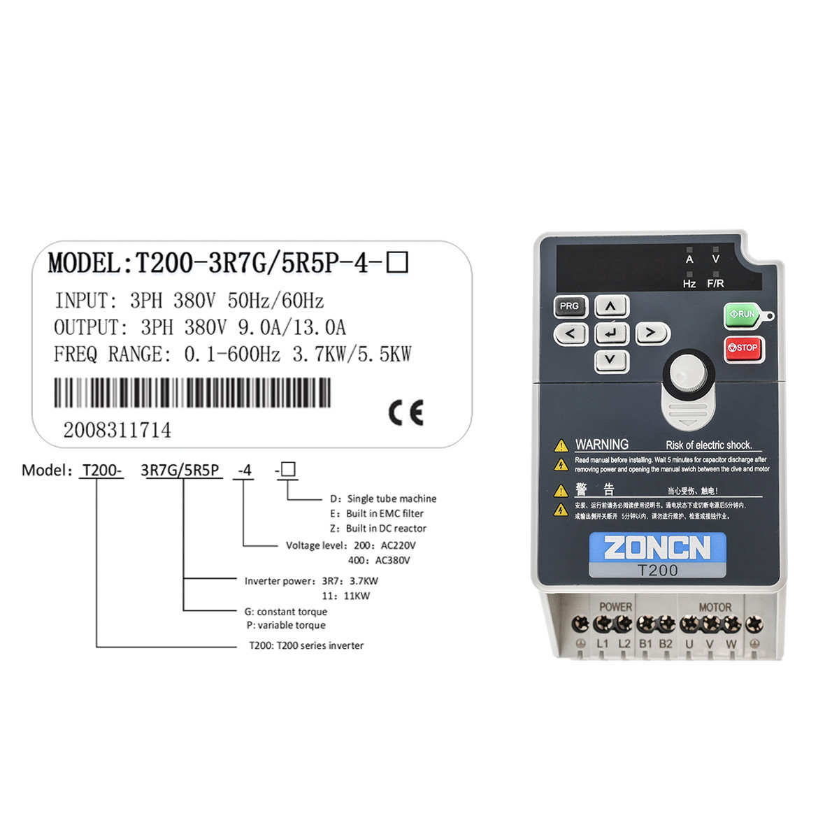 Variador De Frecuencia Inverter Vfd Drives With STO Low Voltage 380v 22kW