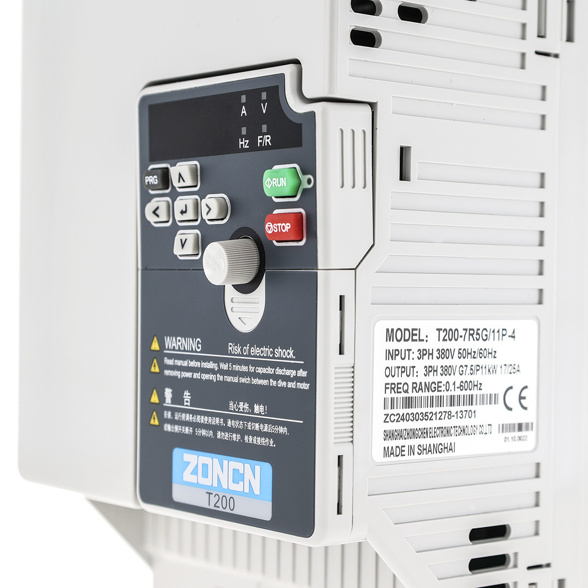 ZONCN Low Voltage Inverter 380v High Performance 15hp Variable Frequency Drive VFD 11kw